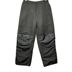 ENERGY ZONE Insulated Snow Pants Kids L 10-12 Black Reinforced Knees Ski